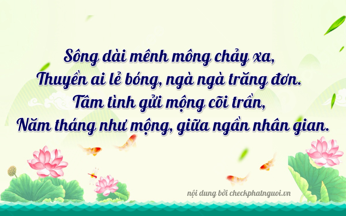 Bài thơ ý nghĩa cho <b>biển số 75MD-01655</b> tại website checkphatnguoi.vn