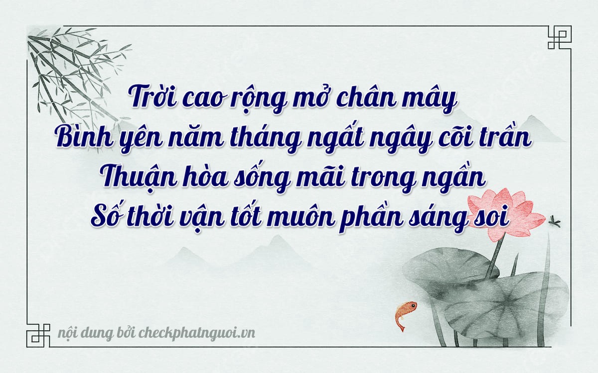Bài thơ ý nghĩa cho <b>biển số 75MD-04145</b> tại website checkphatnguoi.vn