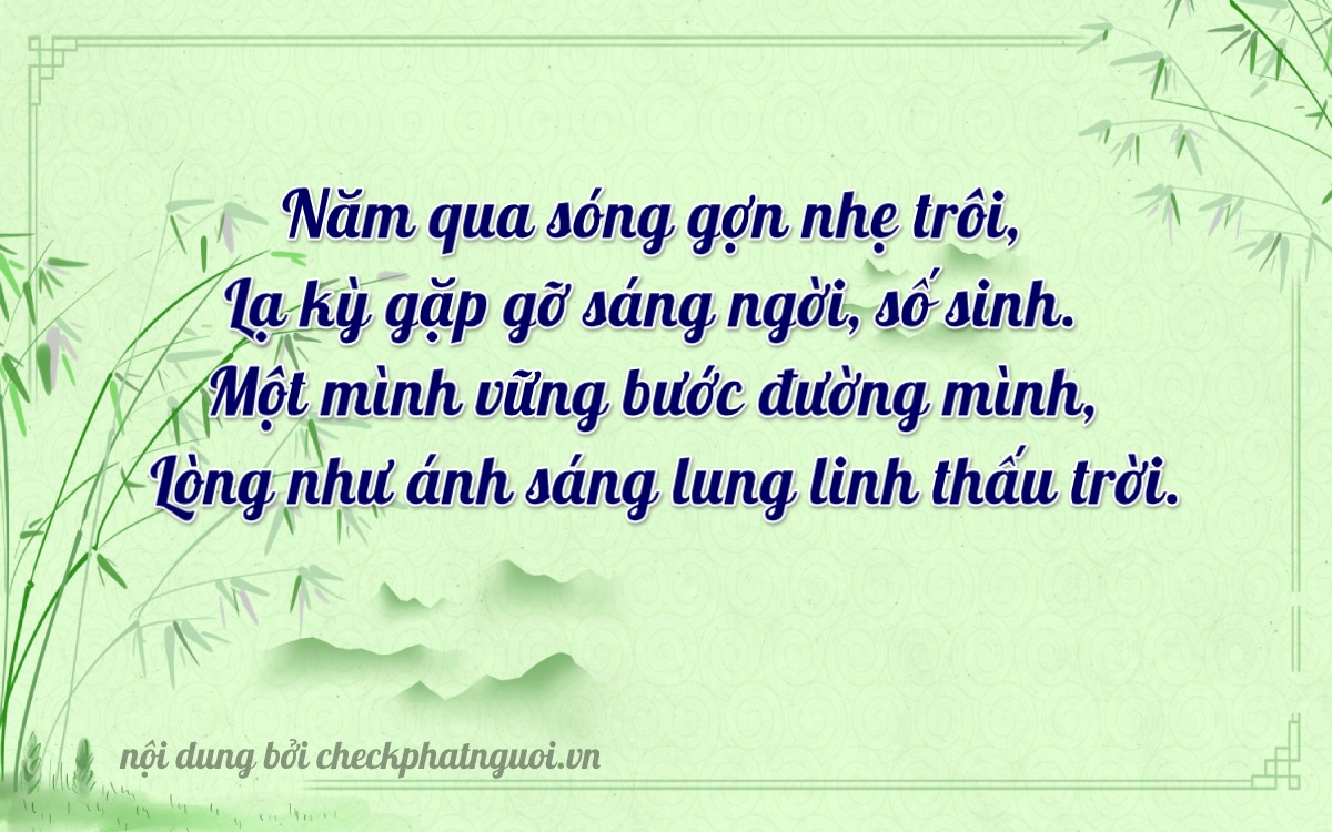 Bài thơ ý nghĩa cho <b>biển số 75MD-05016</b> tại website checkphatnguoi.vn