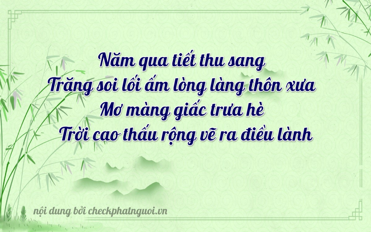 Bài thơ ý nghĩa cho <b>biển số 75MD-05389</b> tại website checkphatnguoi.vn