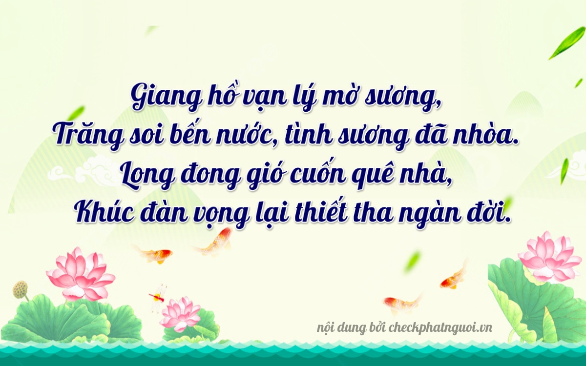 Bài thơ ý nghĩa cho <b>biển số 75V-13256</b> tại website checkphatnguoi.vn