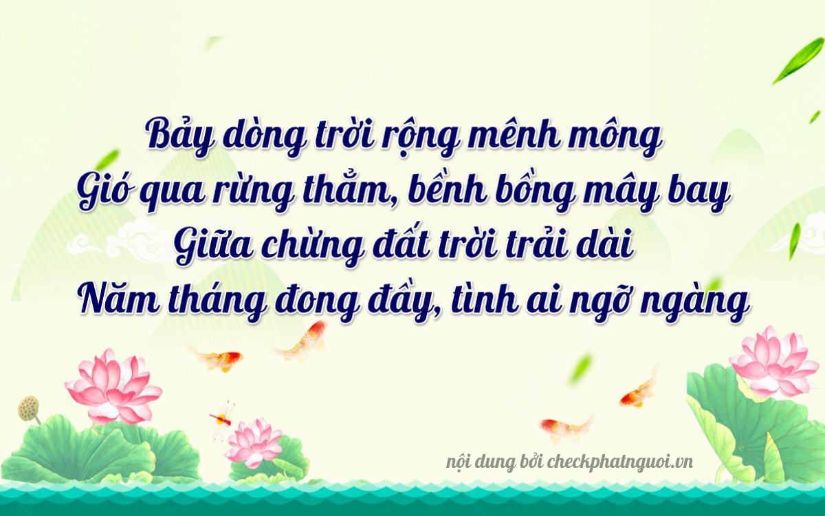 Bài thơ ý nghĩa cho <b>biển số 76503</b> tại website checkphatnguoi.vn