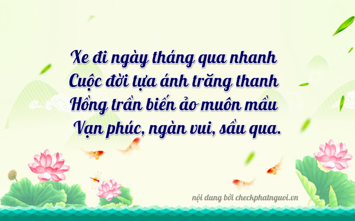 Bài thơ ý nghĩa cho <b>biển số 76A-00891</b> tại website checkphatnguoi.vn