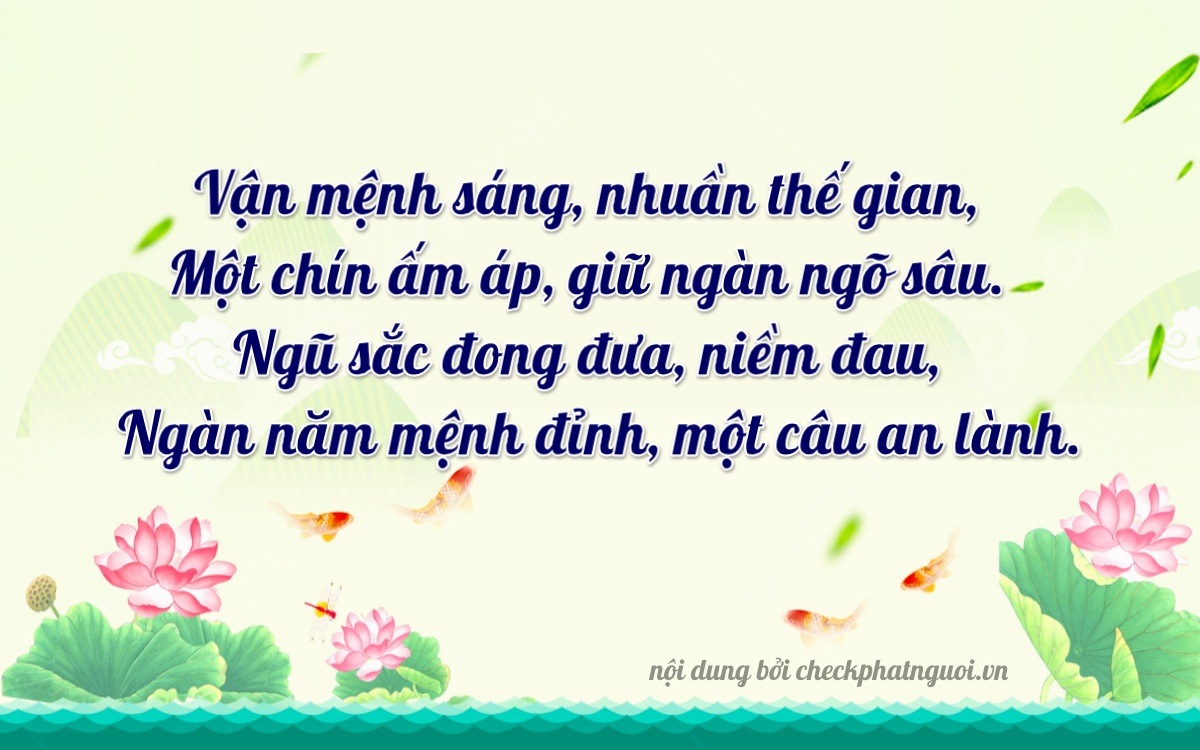 Bài thơ ý nghĩa cho <b>biển số 76A-01956</b> tại website checkphatnguoi.vn