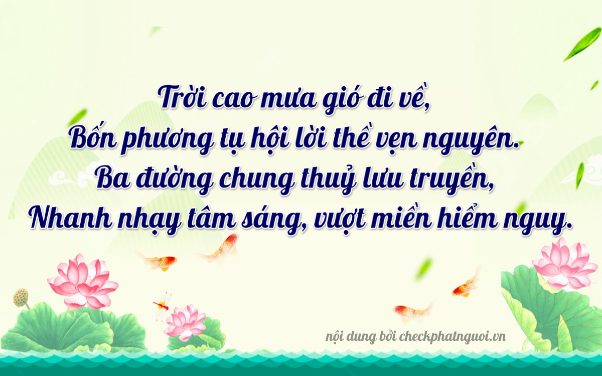 Bài thơ ý nghĩa cho <b>biển số 76A-03368</b> tại website checkphatnguoi.vn