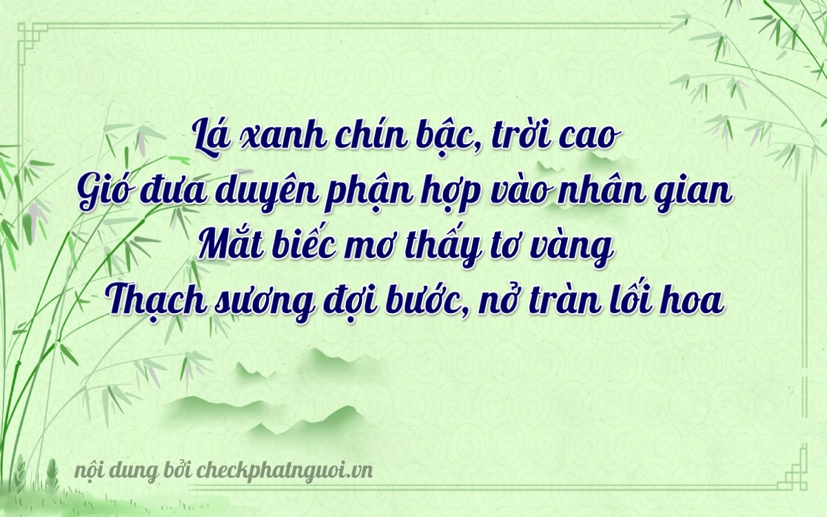 Bài thơ ý nghĩa cho <b>biển số 76A-04996</b> tại website checkphatnguoi.vn