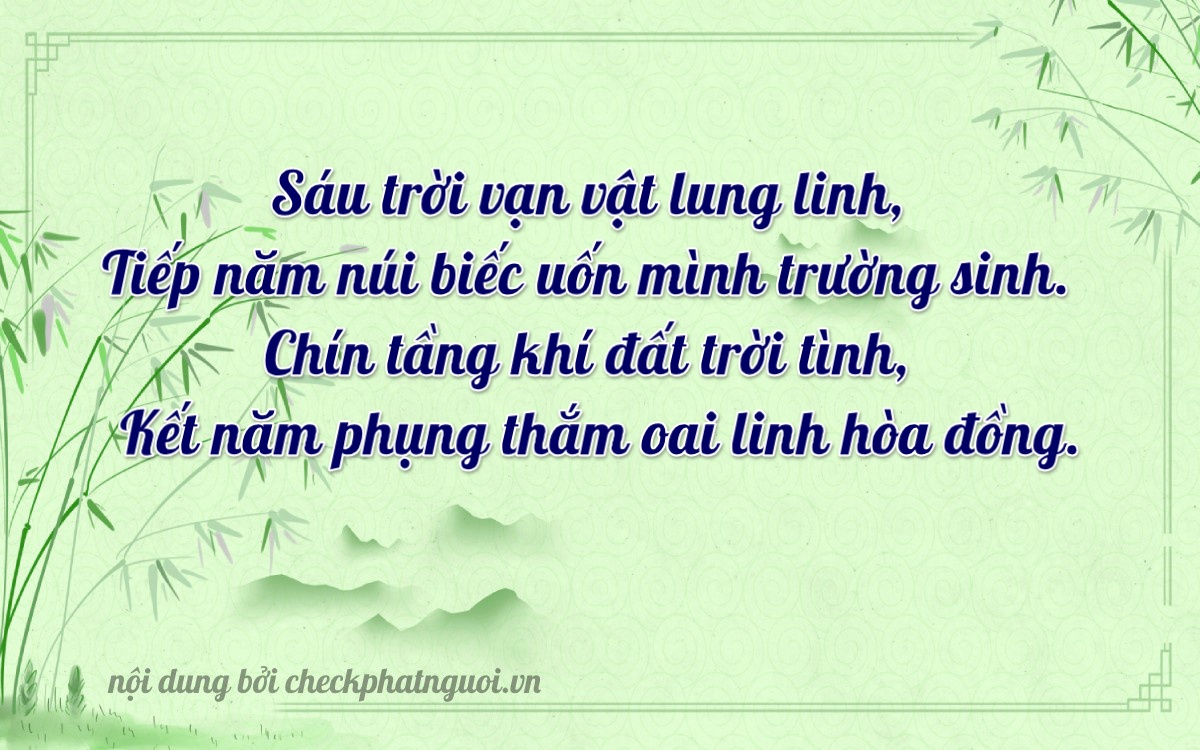 Bài thơ ý nghĩa cho <b>biển số 76A-06595</b> tại website checkphatnguoi.vn