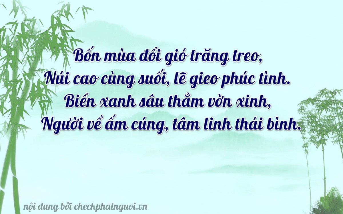 Bài thơ ý nghĩa cho <b>biển số 76A-09328</b> tại website checkphatnguoi.vn