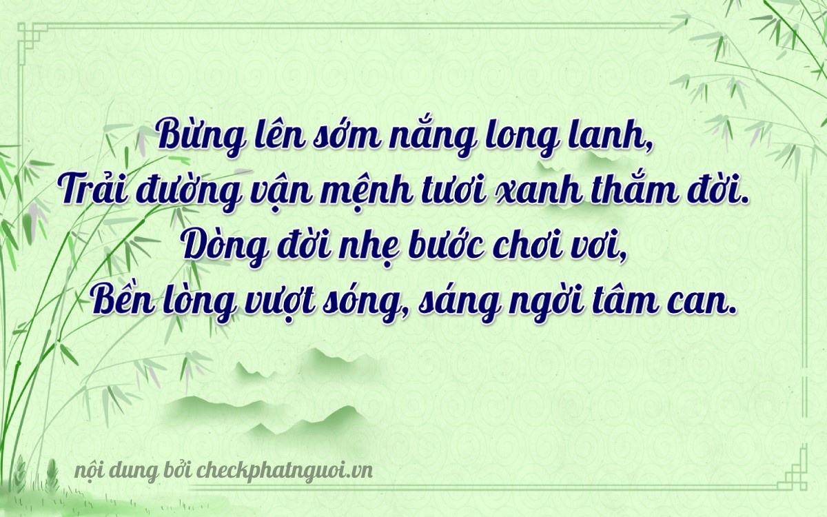 Bài thơ ý nghĩa cho <b>biển số 76A-10348</b> tại website checkphatnguoi.vn
