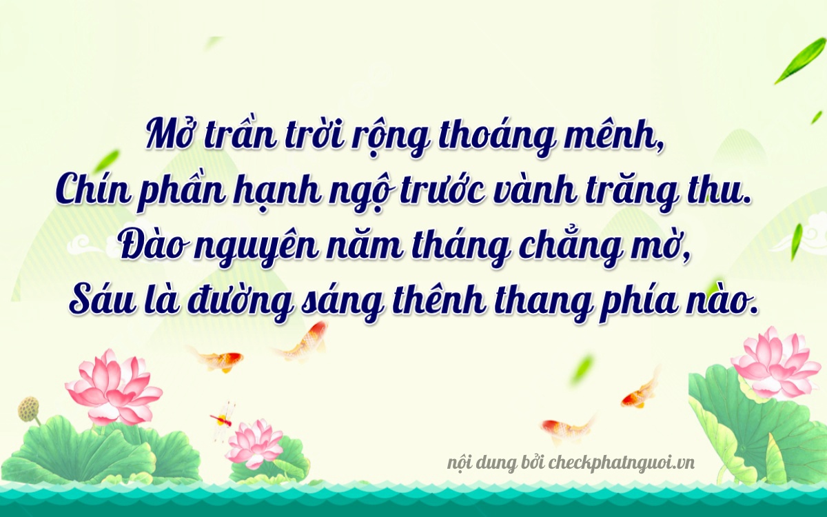 Bài thơ ý nghĩa cho <b>biển số 76A-10968</b> tại website checkphatnguoi.vn