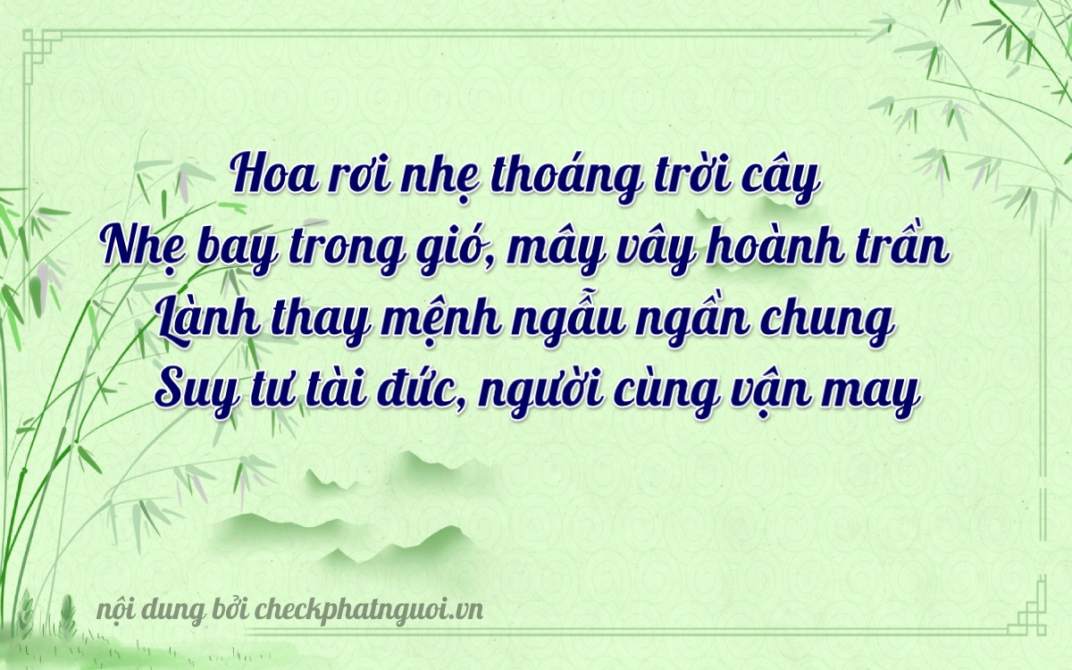 Bài thơ ý nghĩa cho <b>biển số 76A-13086</b> tại website checkphatnguoi.vn