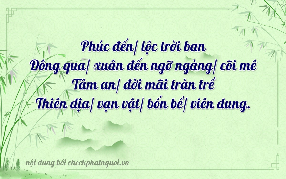 Bài thơ ý nghĩa cho <b>biển số 76A-13960</b> tại website checkphatnguoi.vn