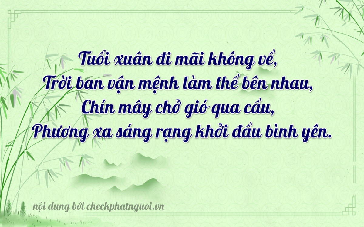 Bài thơ ý nghĩa cho <b>biển số 76A-14907</b> tại website checkphatnguoi.vn