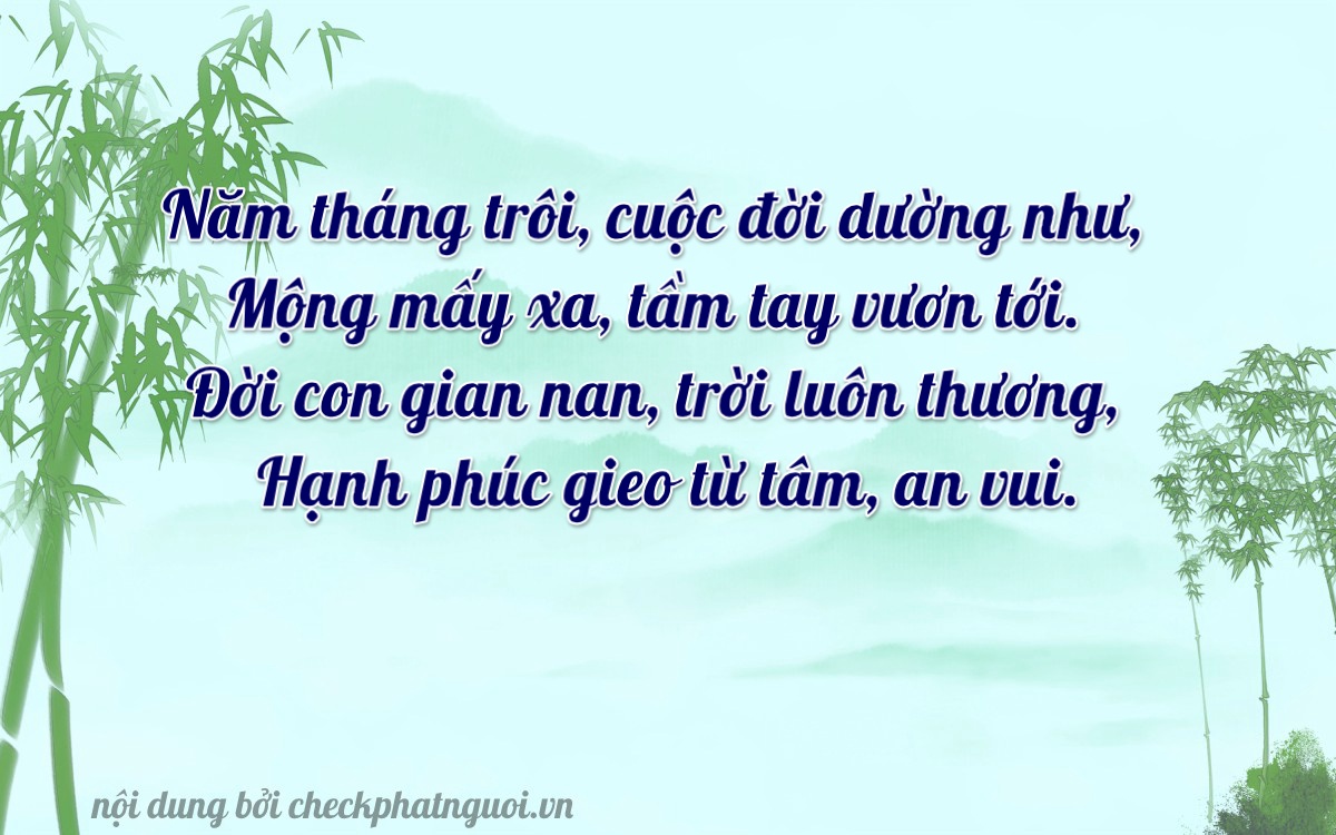 Bài thơ ý nghĩa cho <b>biển số 76A-15407</b> tại website checkphatnguoi.vn
