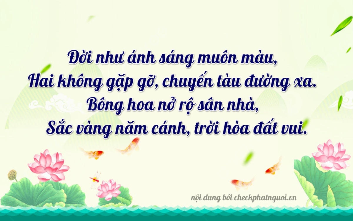 Bài thơ ý nghĩa cho <b>biển số 76A-20651</b> tại website checkphatnguoi.vn