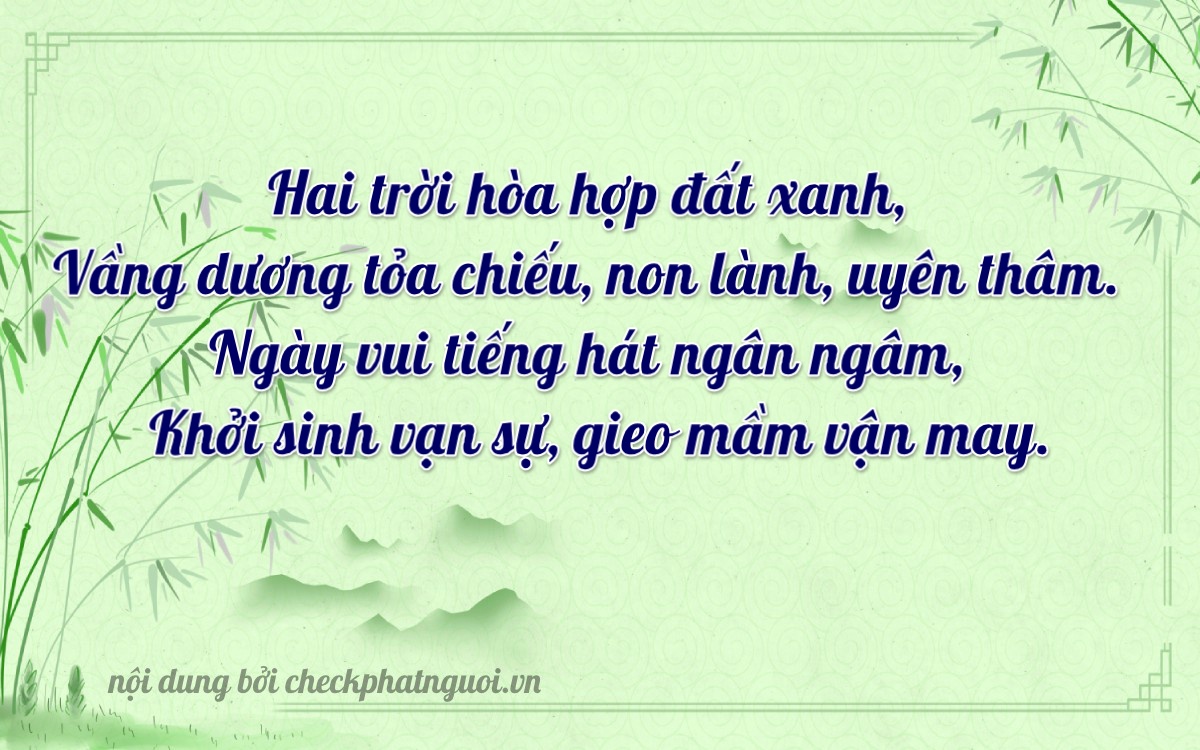 Bài thơ ý nghĩa cho <b>biển số 76A-21358</b> tại website checkphatnguoi.vn