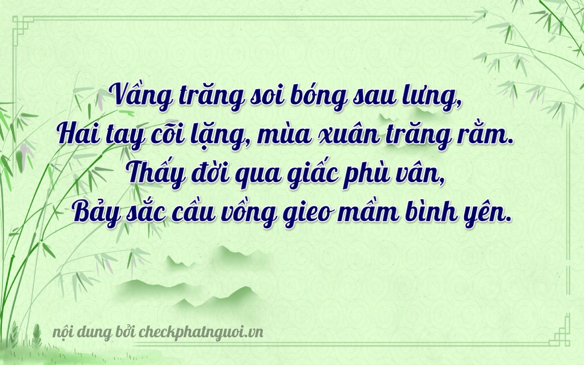 Bài thơ ý nghĩa cho <b>biển số 76A-22272</b> tại website checkphatnguoi.vn