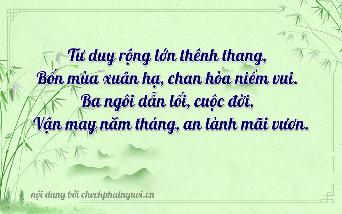 Bài thơ ý nghĩa cho <b>biển số 76A-23425</b> tại website checkphatnguoi.vn