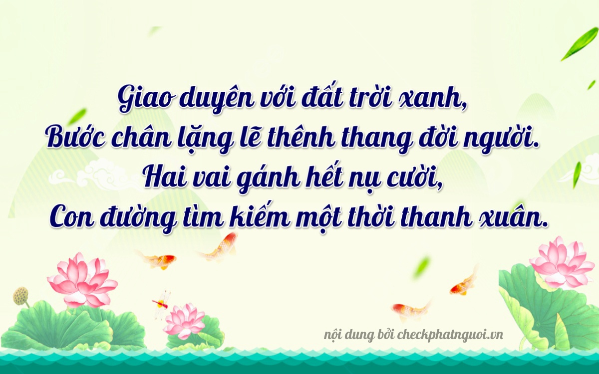 Bài thơ ý nghĩa cho <b>biển số 76A-24236</b> tại website checkphatnguoi.vn