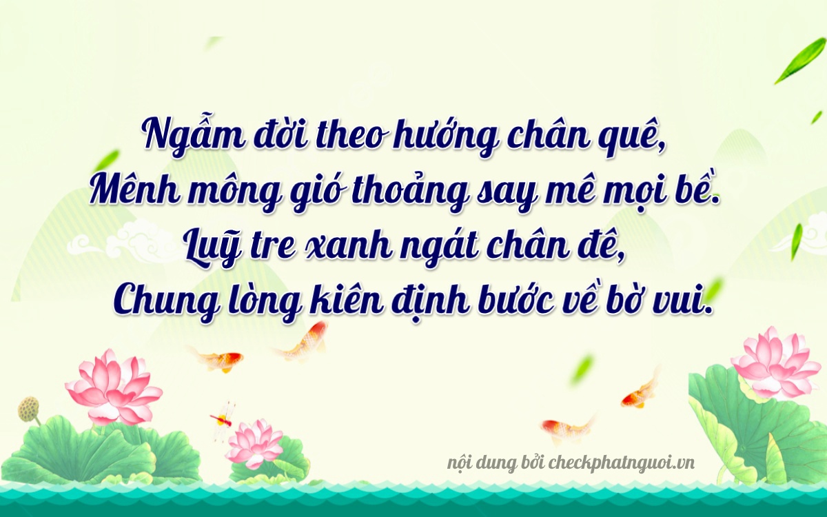 Bài thơ ý nghĩa cho <b>biển số 76A-24610</b> tại website checkphatnguoi.vn