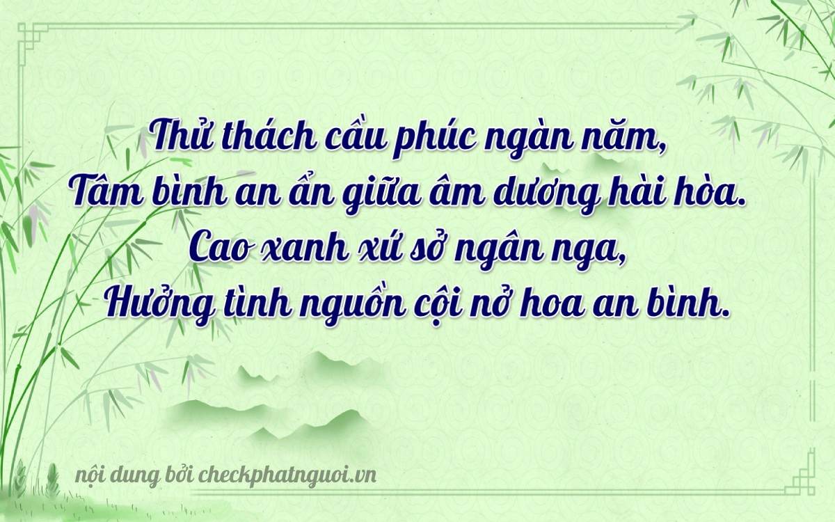 Bài thơ ý nghĩa cho <b>biển số 76A-24683</b> tại website checkphatnguoi.vn