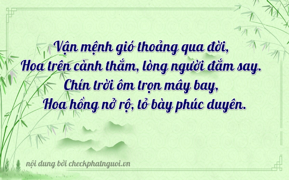 Bài thơ ý nghĩa cho <b>biển số 76A-24923</b> tại website checkphatnguoi.vn