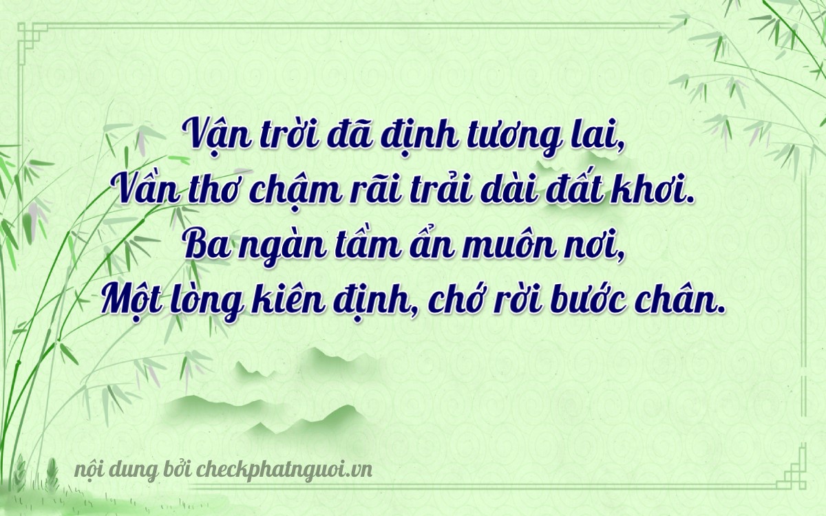Bài thơ ý nghĩa cho <b>biển số 76A-25208</b> tại website checkphatnguoi.vn