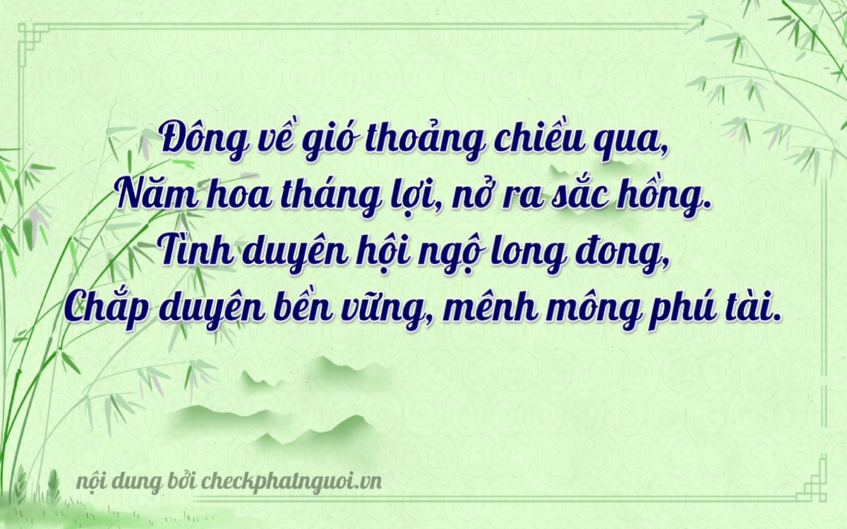 Bài thơ ý nghĩa cho <b>biển số 76A-25908</b> tại website checkphatnguoi.vn