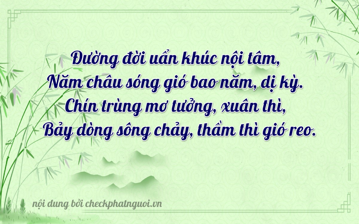 Bài thơ ý nghĩa cho <b>biển số 76A-25957</b> tại website checkphatnguoi.vn