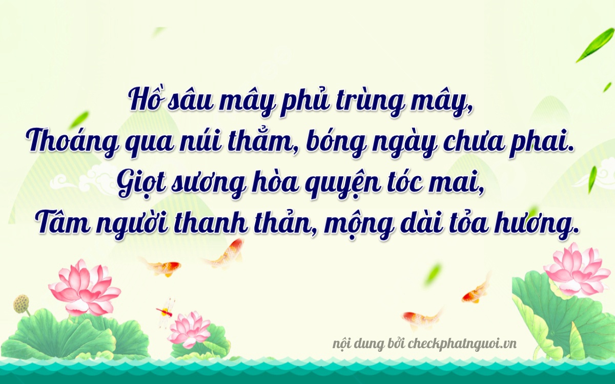 Bài thơ ý nghĩa cho <b>biển số 76A-26077</b> tại website checkphatnguoi.vn