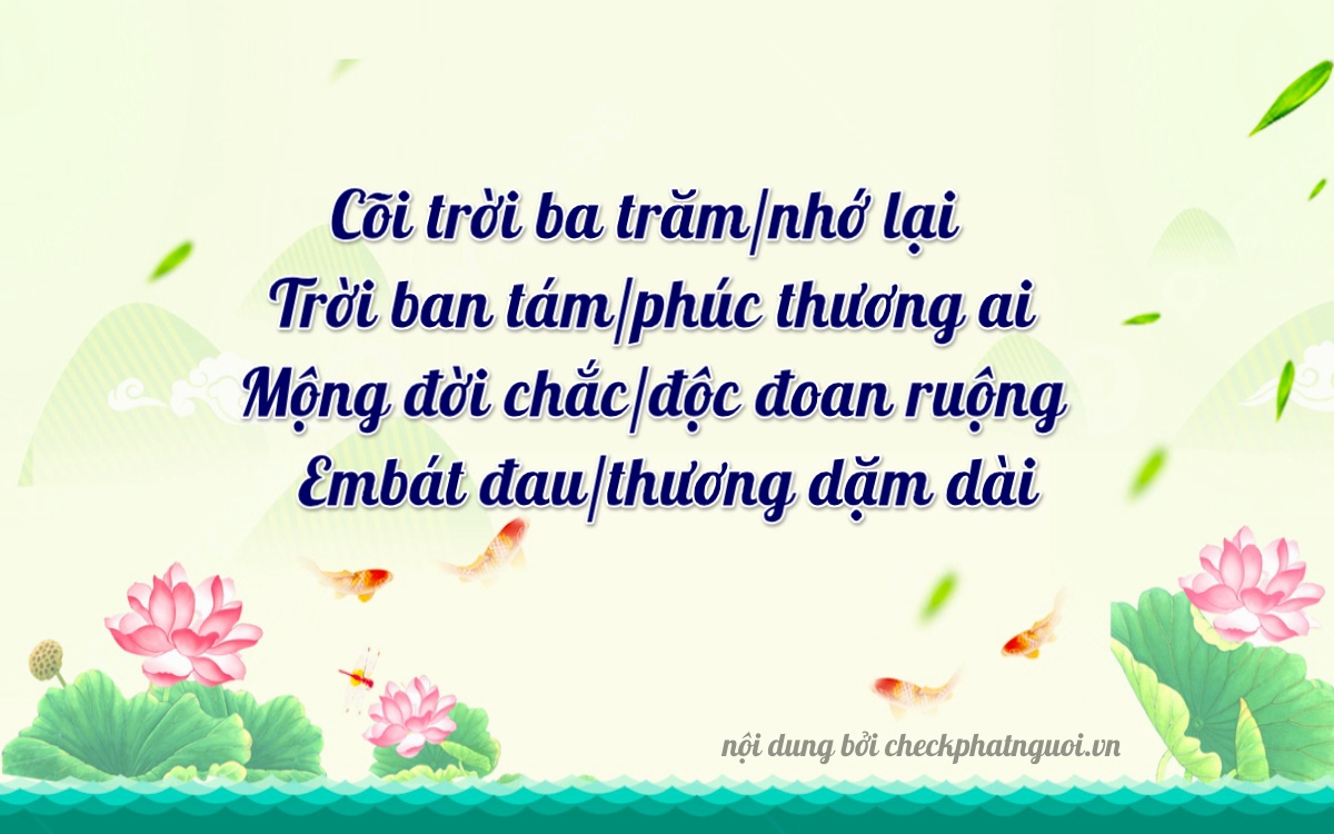 Bài thơ ý nghĩa cho <b>biển số 76A-30888</b> tại website checkphatnguoi.vn
