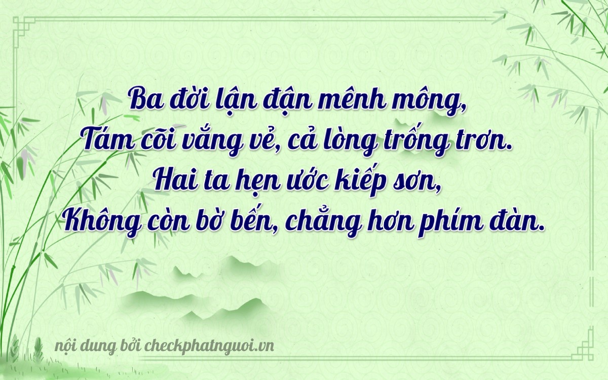 Bài thơ ý nghĩa cho <b>biển số 76A-38202</b> tại website checkphatnguoi.vn
