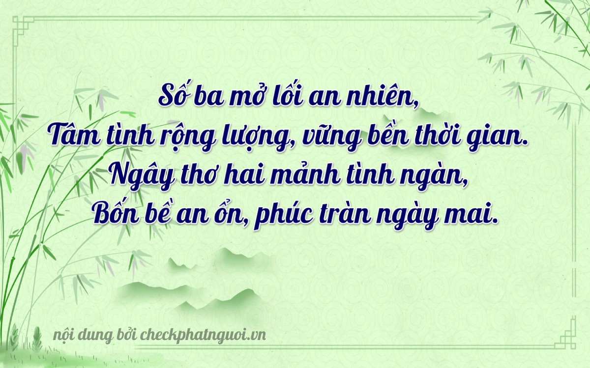 Bài thơ ý nghĩa cho <b>biển số 76A-38243</b> tại website checkphatnguoi.vn