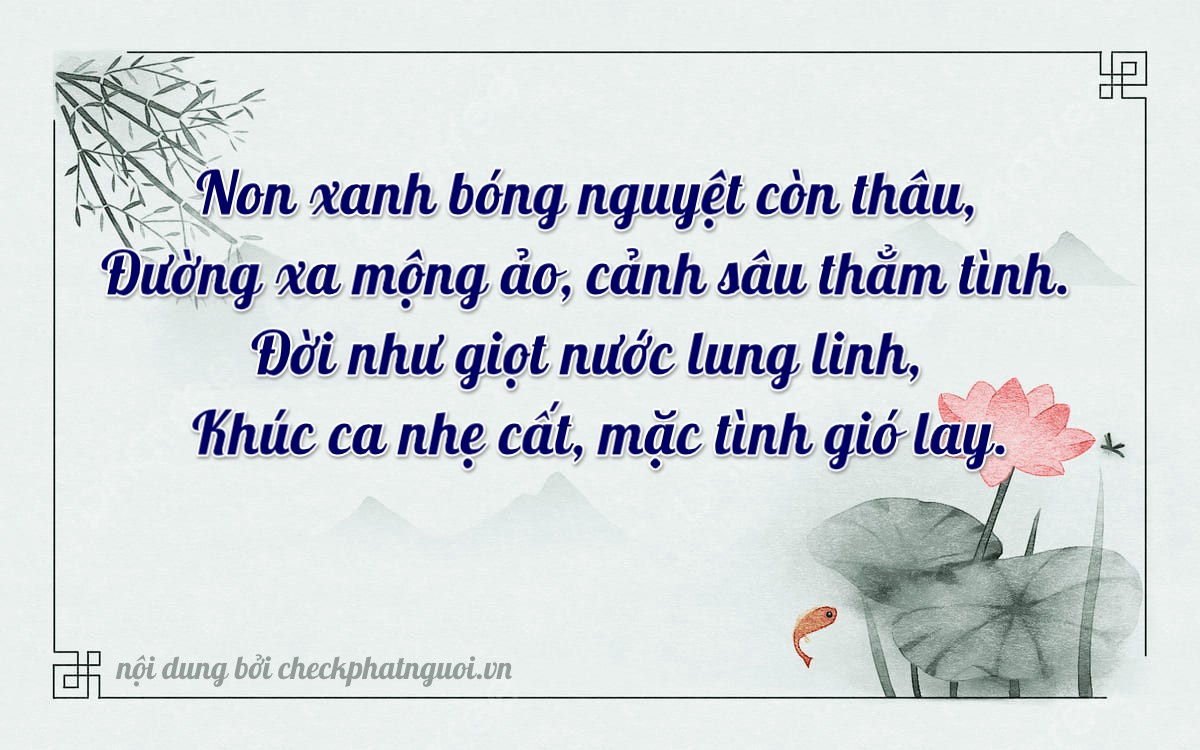 Bài thơ ý nghĩa cho <b>biển số 76A-45302</b> tại website checkphatnguoi.vn