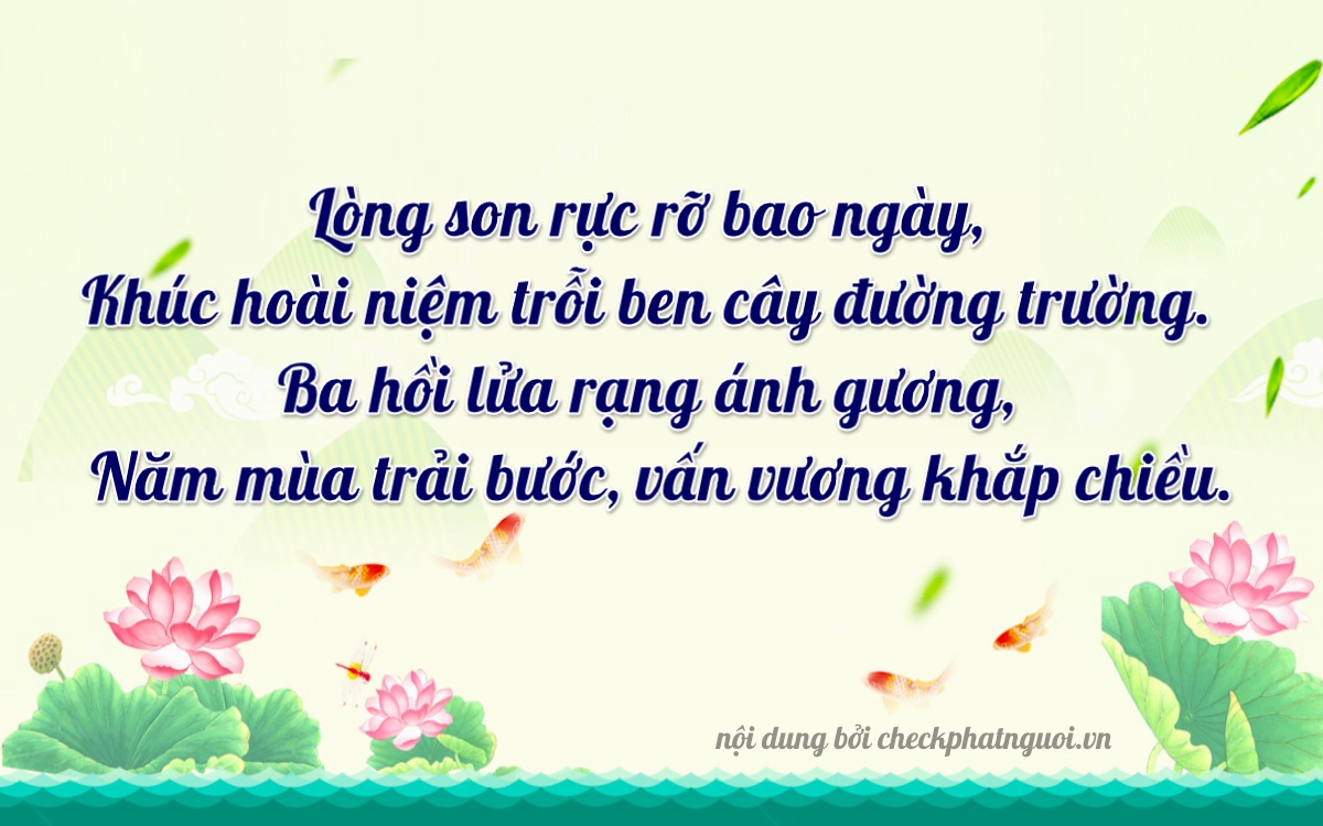 Bài thơ ý nghĩa cho <b>biển số 76AA-04359</b> tại website checkphatnguoi.vn