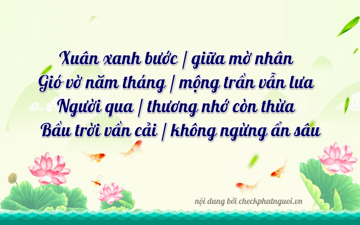 Bài thơ ý nghĩa cho <b>biển số 76AA-06715</b> tại website checkphatnguoi.vn