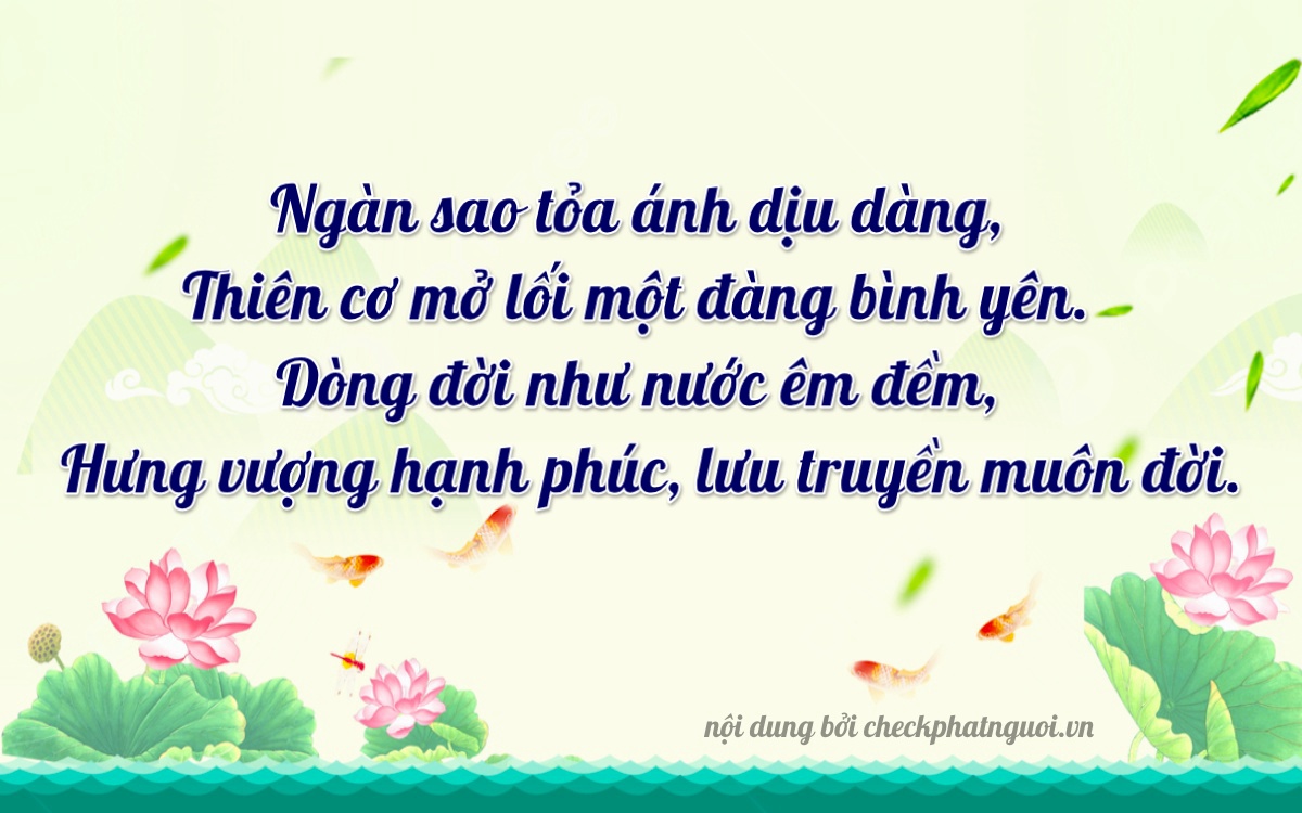 Bài thơ ý nghĩa cho <b>biển số 76AA-09195</b> tại website checkphatnguoi.vn