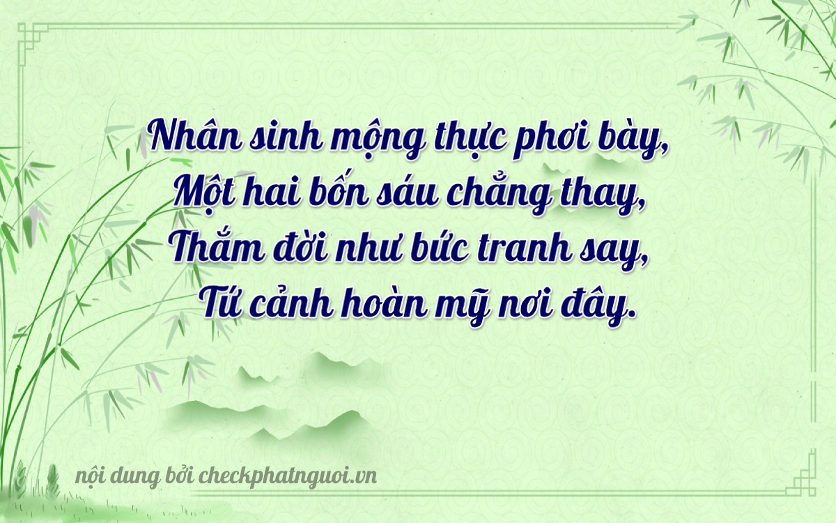 Bài thơ ý nghĩa cho <b>biển số 76AA-11436</b> tại website checkphatnguoi.vn