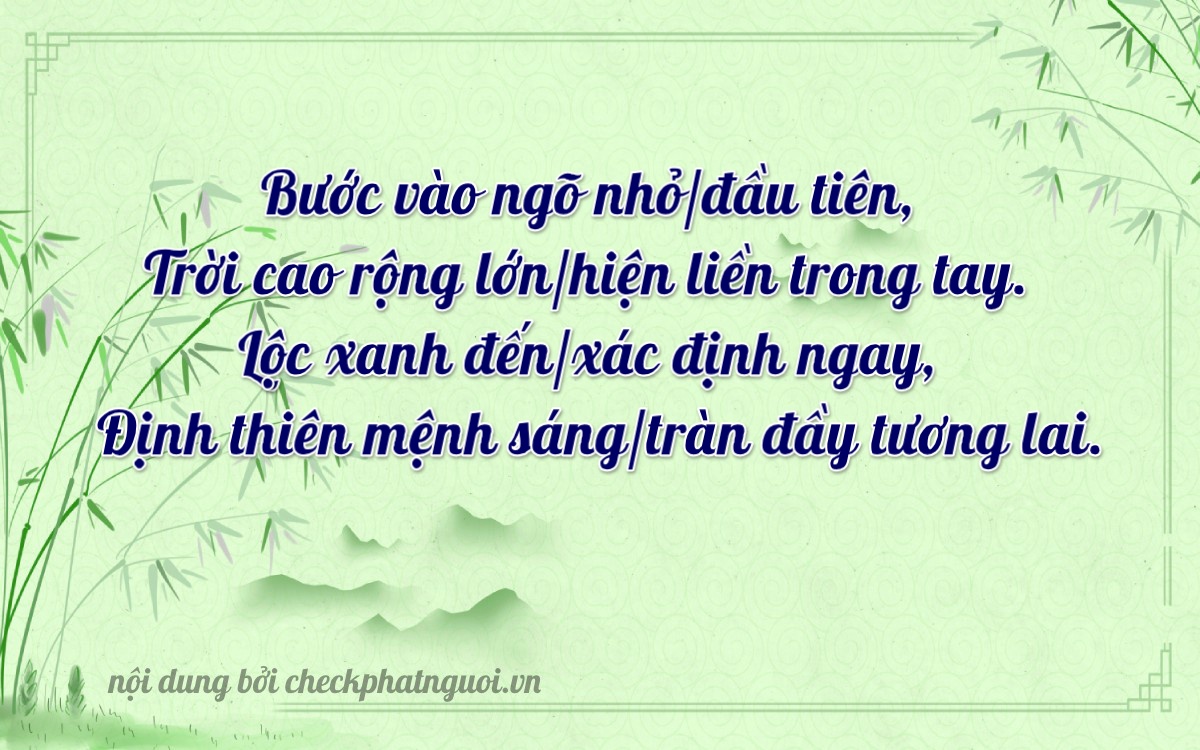 Bài thơ ý nghĩa cho <b>biển số 76AA-12765</b> tại website checkphatnguoi.vn