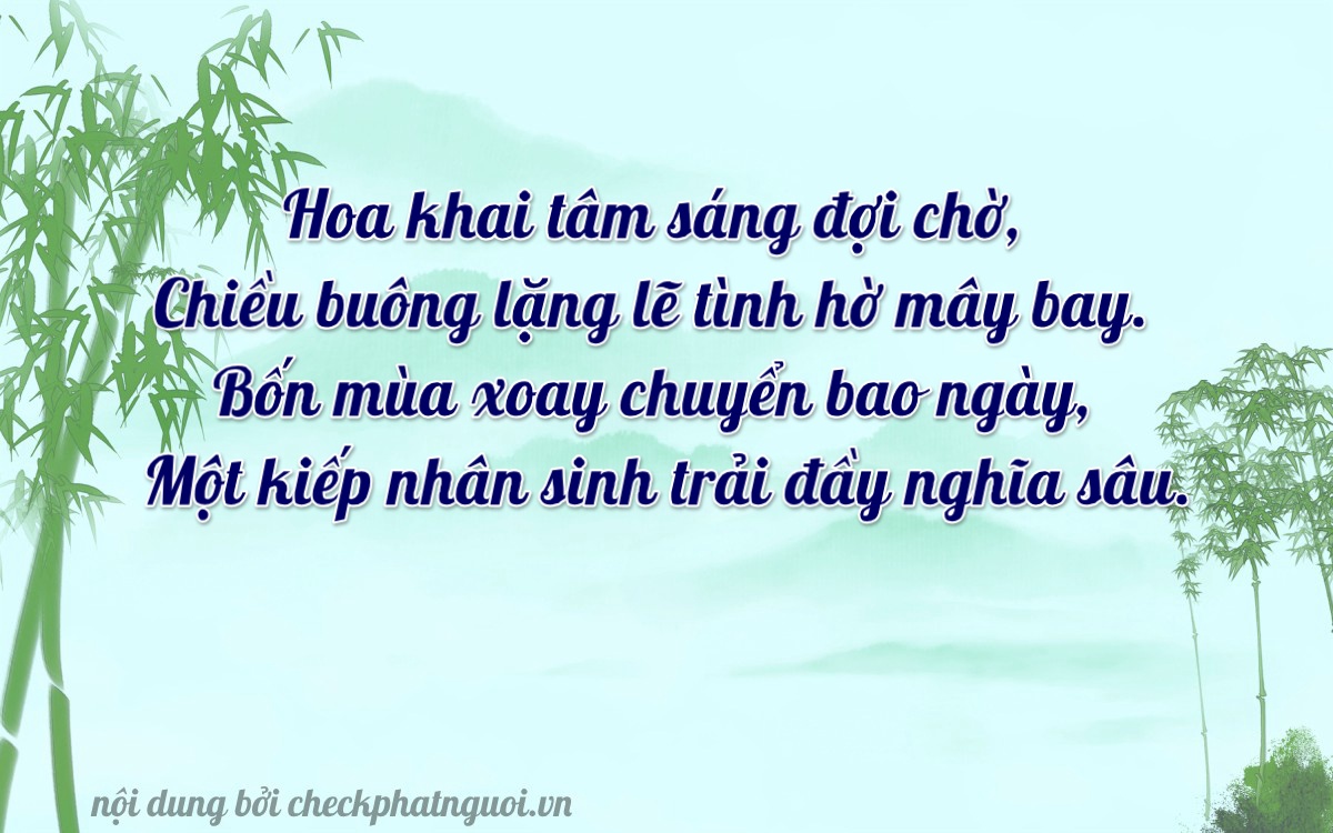 Bài thơ ý nghĩa cho <b>biển số 76AA-14491</b> tại website checkphatnguoi.vn