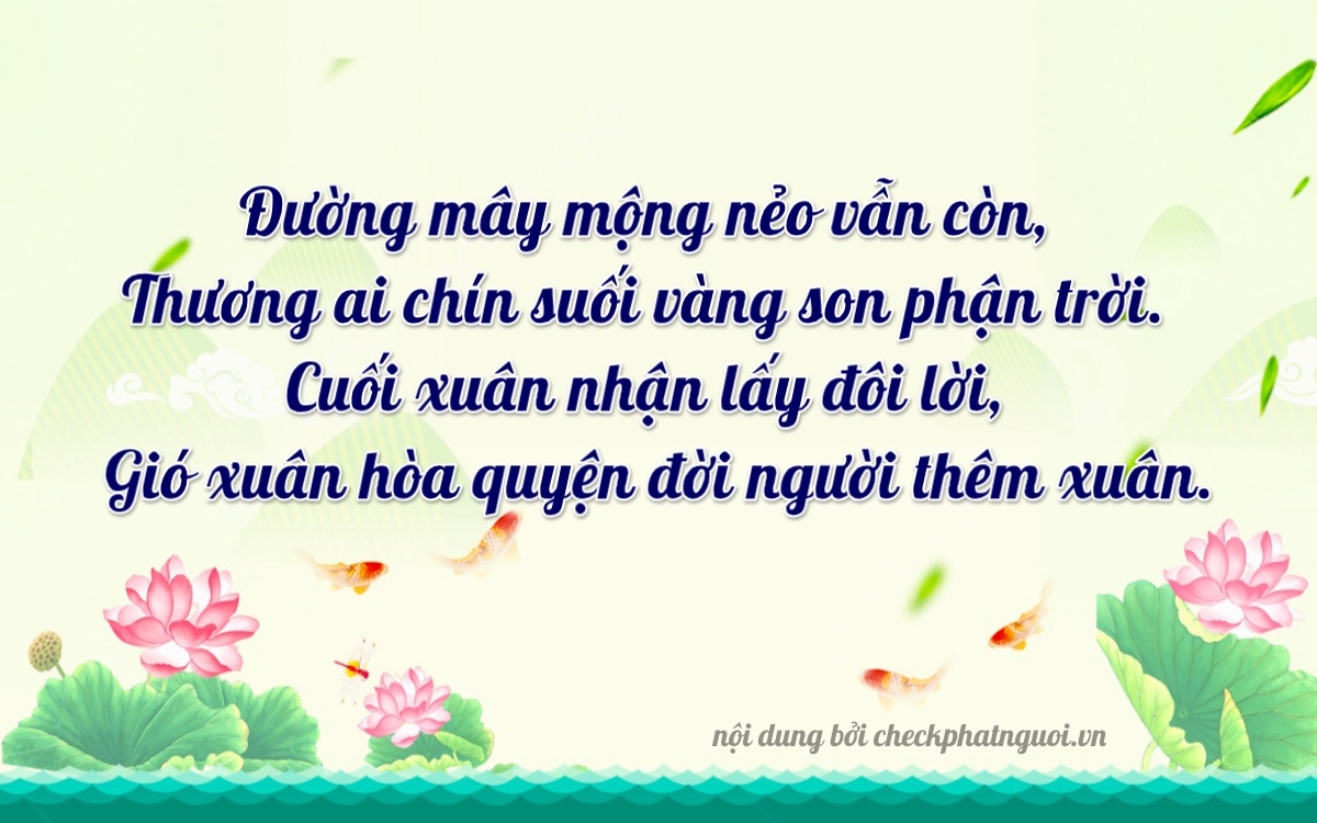 Bài thơ ý nghĩa cho <b>biển số 76AA-36251</b> tại website checkphatnguoi.vn