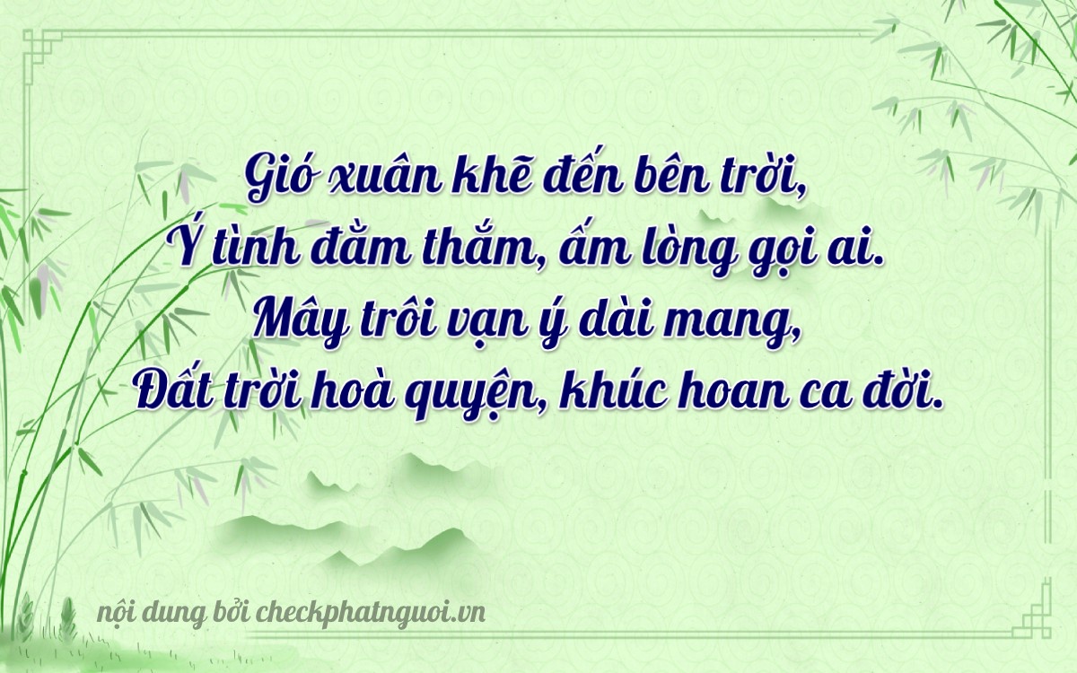 Bài thơ ý nghĩa cho <b>biển số 76AB-04150</b> tại website checkphatnguoi.vn