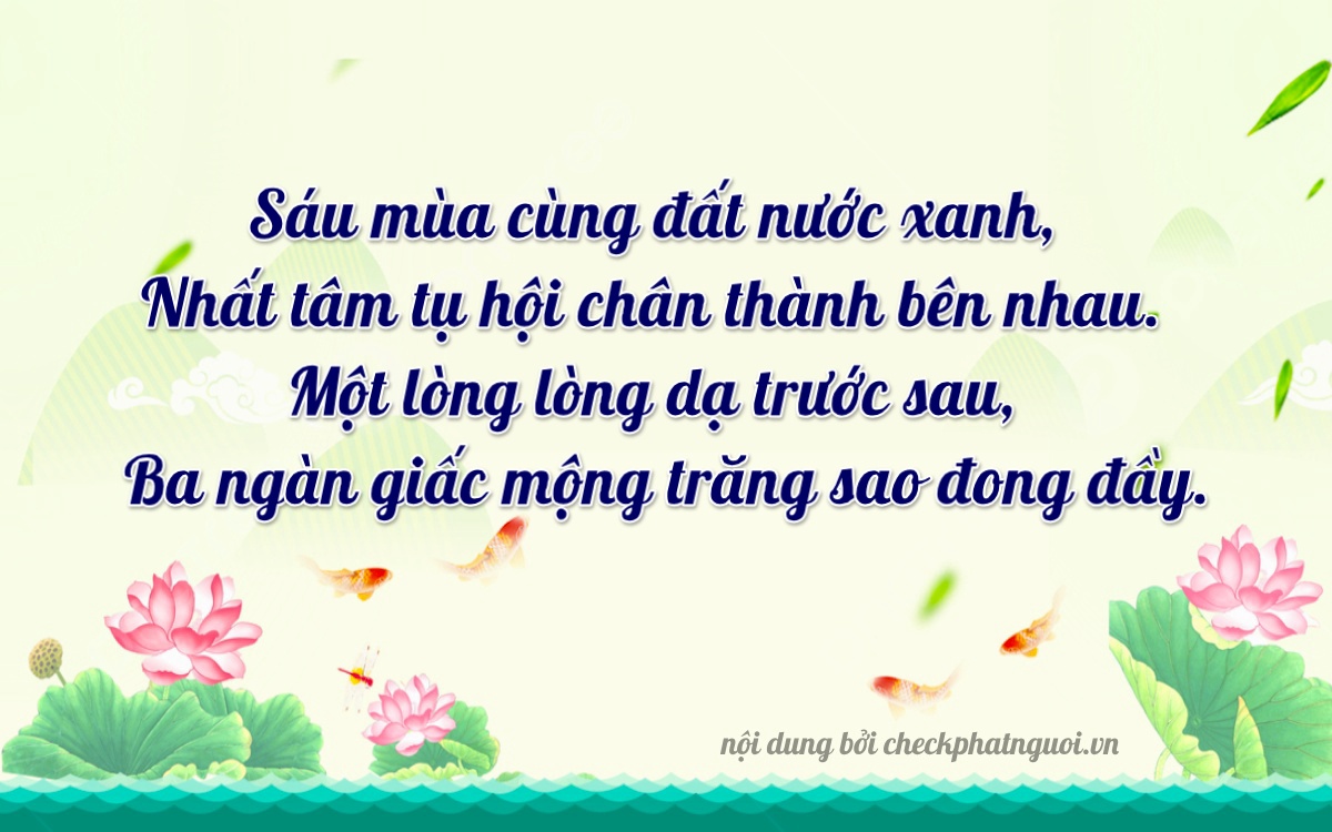 Bài thơ ý nghĩa cho <b>biển số 76AB-06113</b> tại website checkphatnguoi.vn