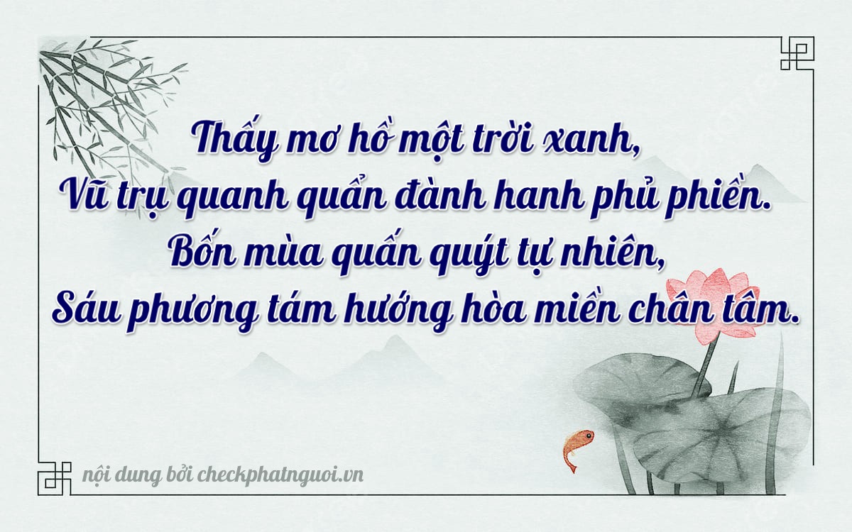 Bài thơ ý nghĩa cho <b>biển số 76AB-08426</b> tại website checkphatnguoi.vn