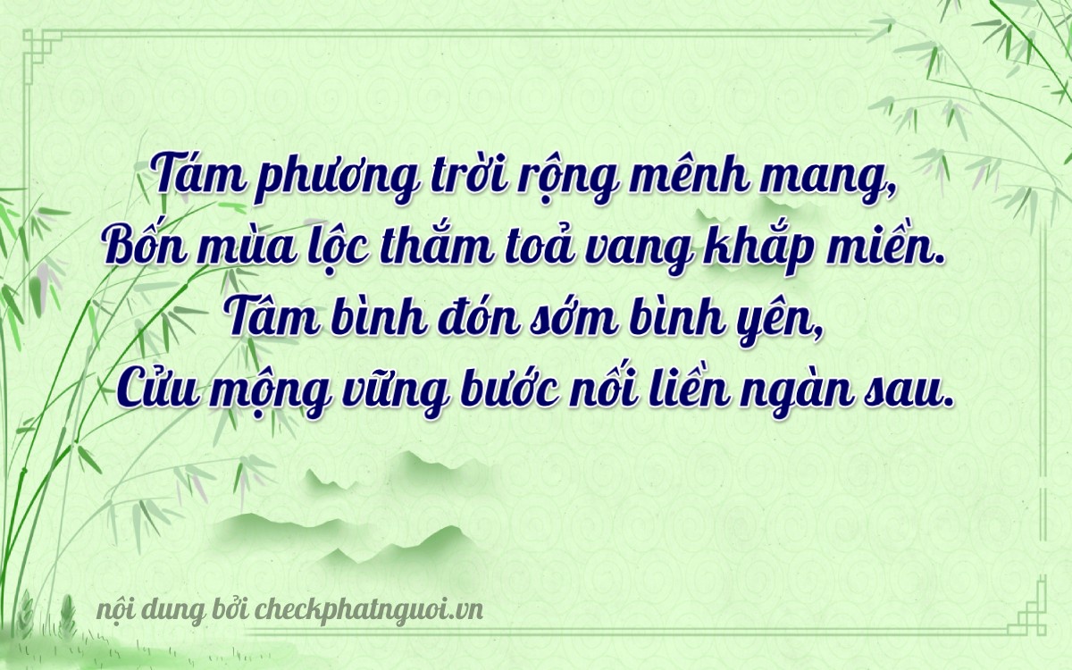 Bài thơ ý nghĩa cho <b>biển số 76AB-08498</b> tại website checkphatnguoi.vn