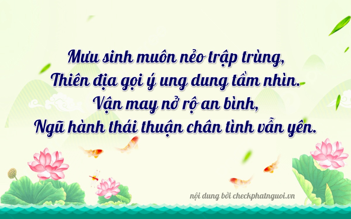 Bài thơ ý nghĩa cho <b>biển số 76AB-09431</b> tại website checkphatnguoi.vn