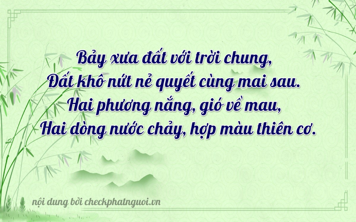Bài thơ ý nghĩa cho <b>biển số 76AB-10722</b> tại website checkphatnguoi.vn