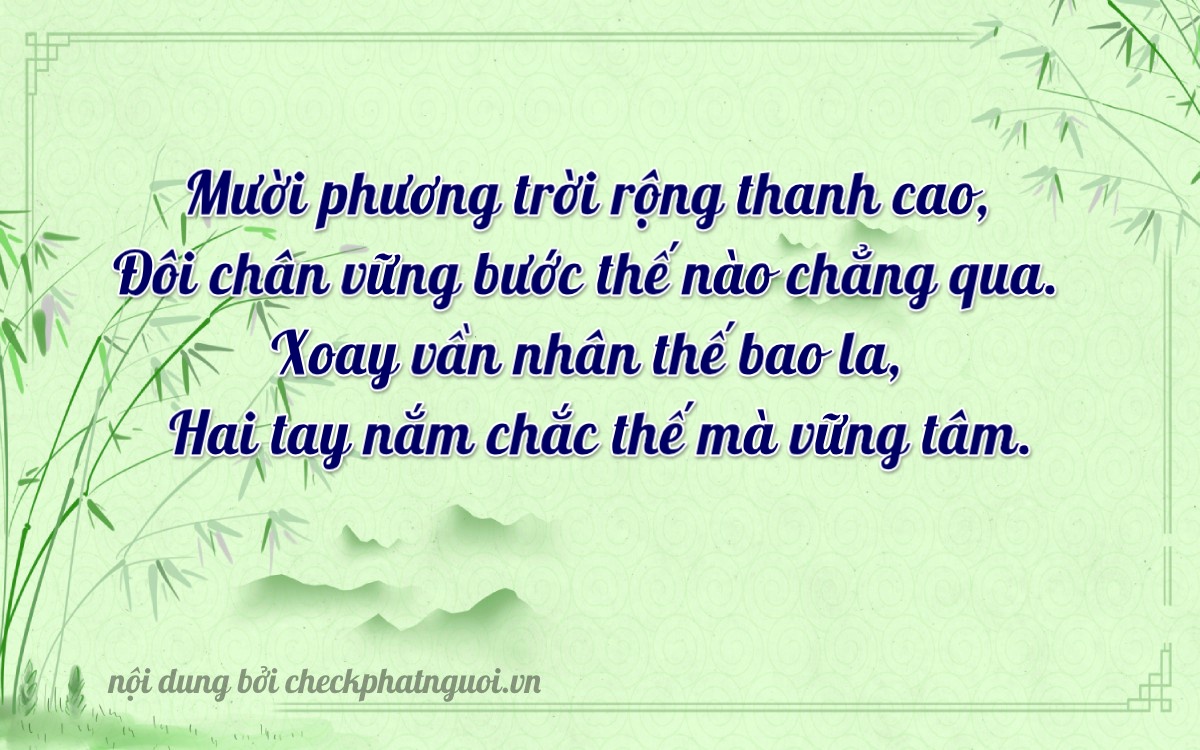Bài thơ ý nghĩa cho <b>biển số 76AB-11022</b> tại website checkphatnguoi.vn