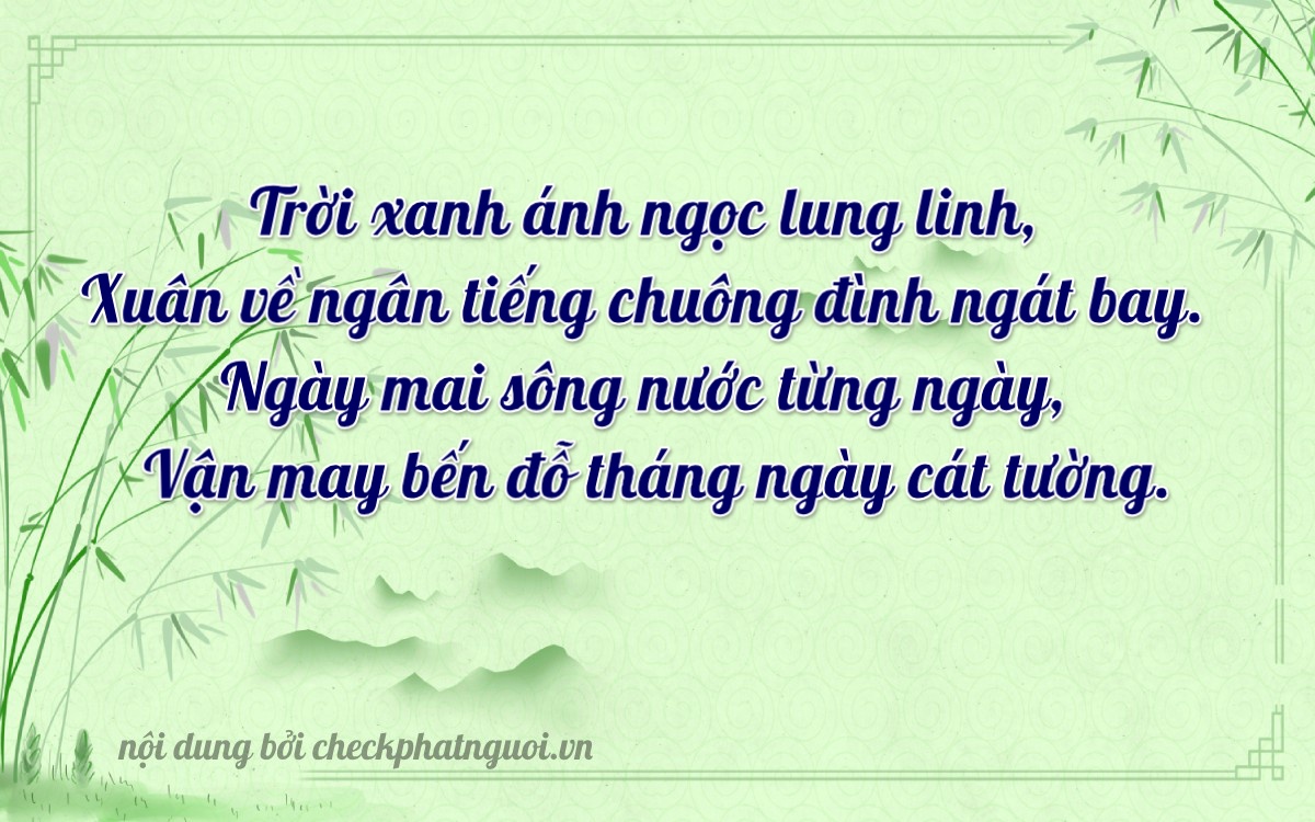 Bài thơ ý nghĩa cho <b>biển số 76AC-03166</b> tại website checkphatnguoi.vn