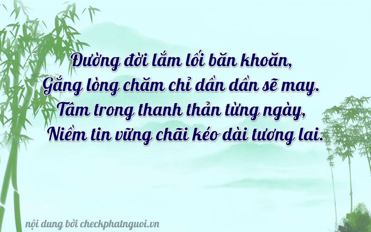 Bài thơ ý nghĩa cho <b>biển số 76AC-04492</b> tại website checkphatnguoi.vn